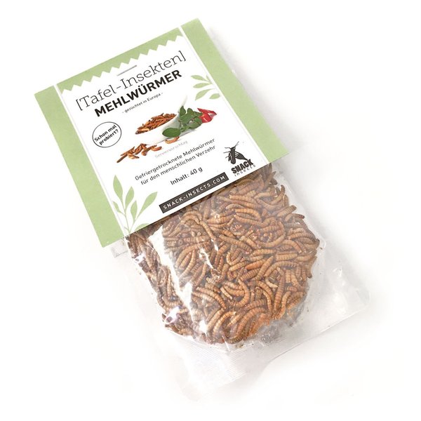 Snack-Insects MEHLWÜRMER - 40g Pack Insektensnack ►