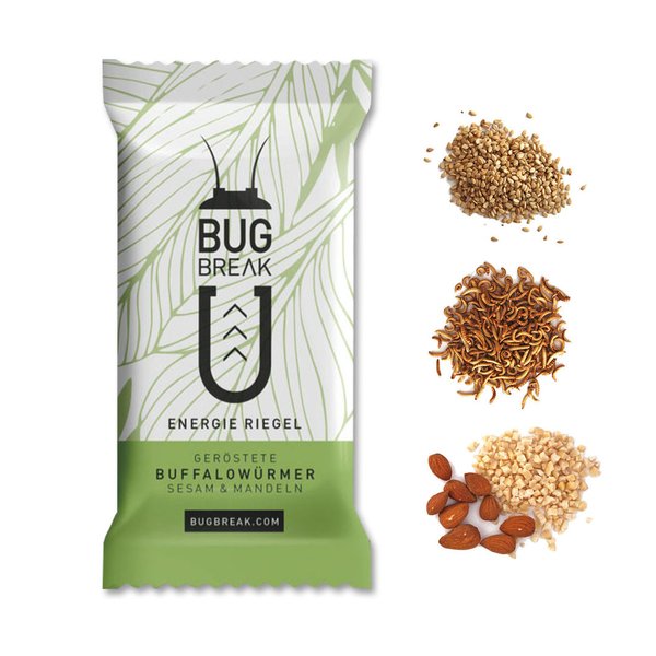 BUG-BREAK Insektenriegel - Insekten Riegel Energieriegel 36 Gramm ►