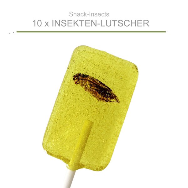 10x Snack-Insects INSEKTENLUTSCHER mit echter Grille im Kern ►