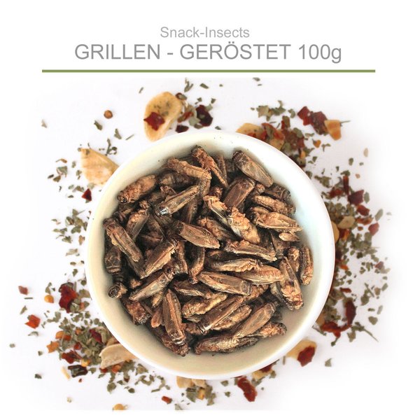 Snack-Insects GERÖSTETE GRILLEN - 100g Pack Insektensnack ►
