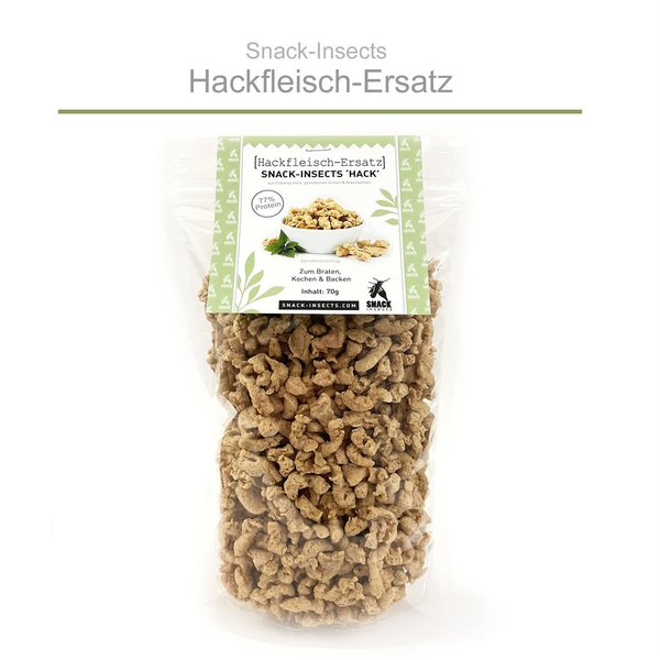 SNACK-INSECTS 'HACK' - 70g Hackfleisch-Ersatz mit Insektenprotein ►