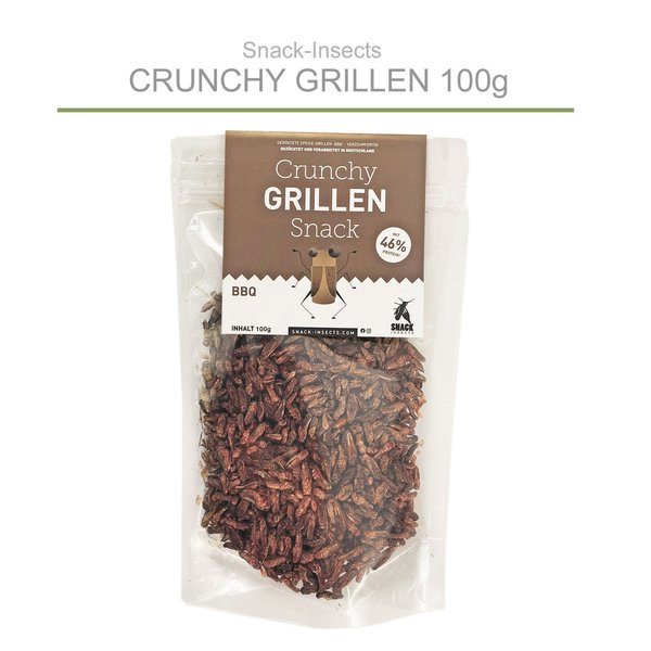Crunchy Grillen Snack 'BBQ' - 100g gewürzte Insekten ►